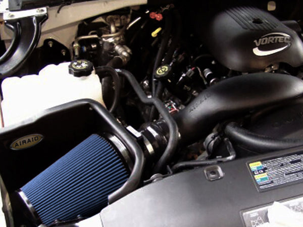 Airaid 99-06 Chevy Silverado 4.8/5.3/6.0L (w/Low Hood) CAD Intake System w/ Tube (Dry / Blue Media)