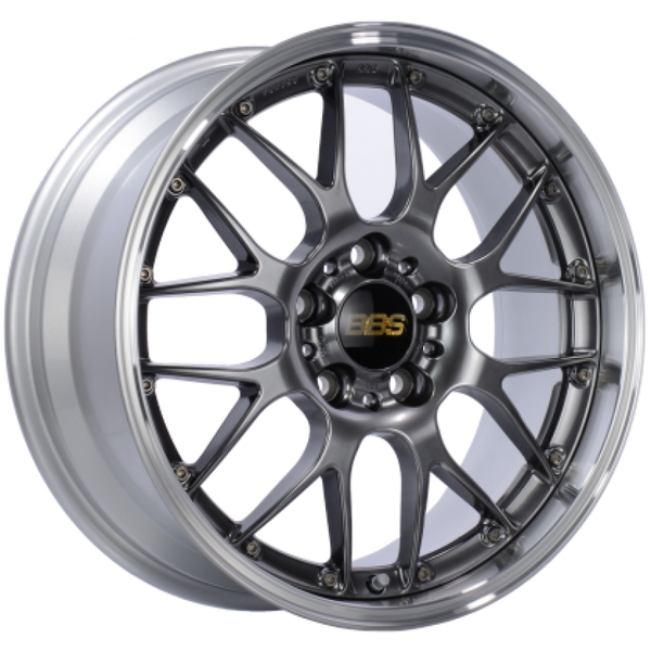 BBS RS-GT 20x8.5 5x112 ET38 Diamond Black Center Diamond Cut Lip Wheel - 82mm PFS Required