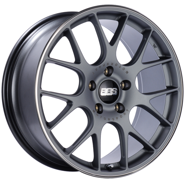 BBS CH-R 20x9 5x130 ET49 CB71.6 Satin Titanium Polished Rim Protector Wheel