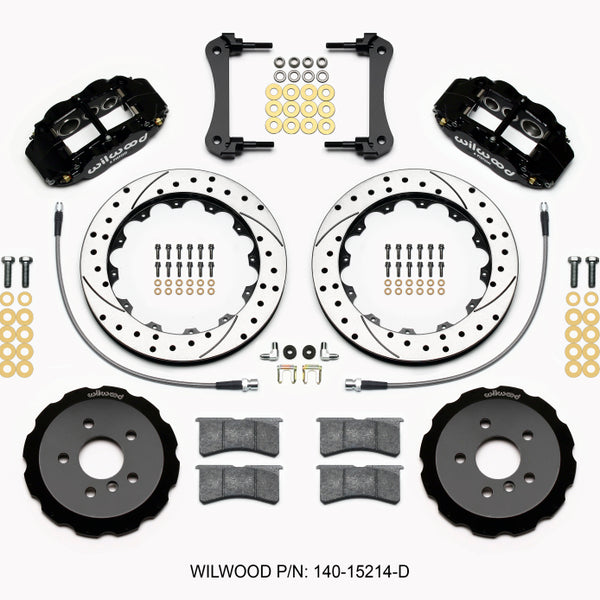 Wilwood Narrow Superlite 6R Front Hat Kit 12.88in Drilled 2014-2015 Mini Cooper w/Lines