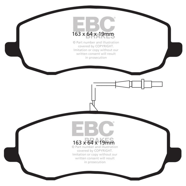 EBC AP Racing CP7040 Caliper Orangestuff Brake Pads