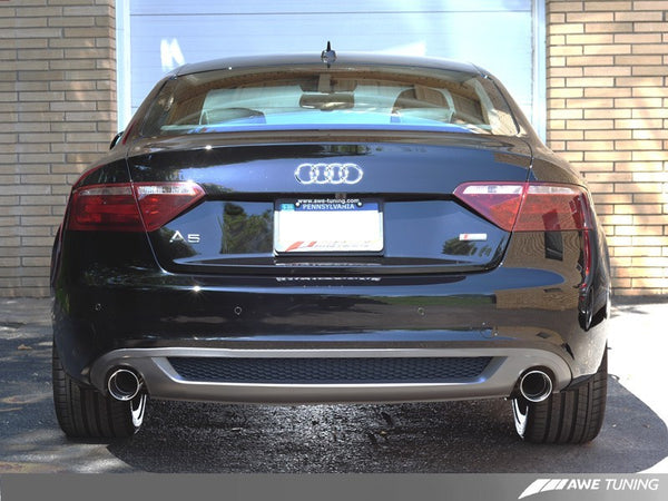 AWE Tuning Audi B8 A5 3.2L Track Edition Exhaust System - Dual 3.5in Polished Silver Tips