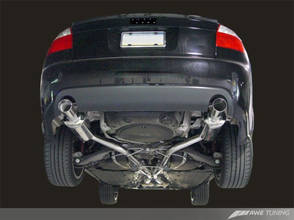 AWE Tuning Audi B6 A4 3.0L Track Edition Exhaust - Polished Silver Tips