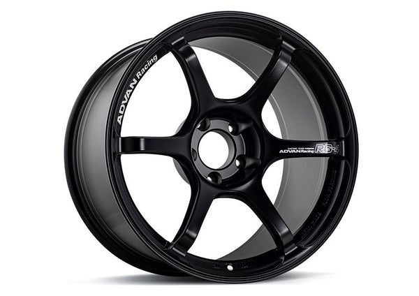 Advan RG-4 18x9.5 +12 5-114.3 Semi Gloss Black Wheel