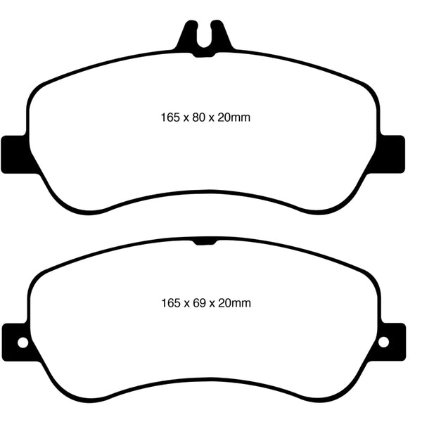 EBC 13-16 Mercedes-Benz GLK250 2.1 Twin TD Yellowstuff Front Brake Pads