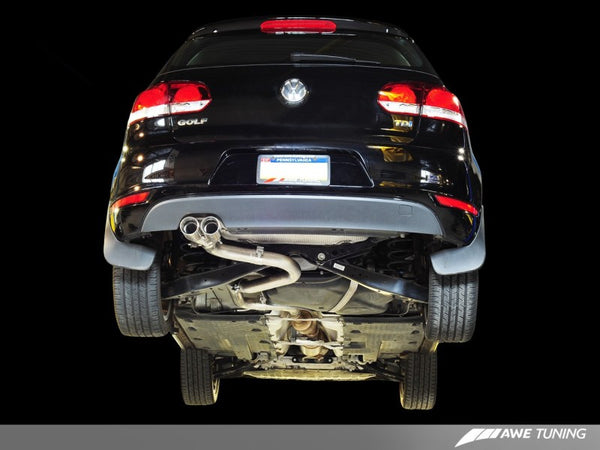 AWE Tuning Golf TDI Performance Exhaust - Diamond Black Tips