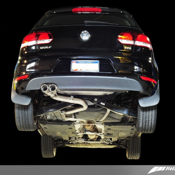 AWE Tuning Golf TDI Performance Exhaust - Diamond Black Tips