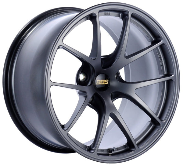 BBS RI-A 18x9.5 5x114.3 ET22 Matte Graphite Wheel -82mm PFS/Clip Required