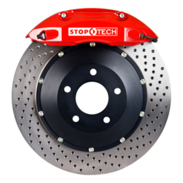 StopTech 06-10 Golf/Jetta Front BBK ST-40 Caliper Red 2pc Zinc Slotted 355x32mm Drilled Rotor