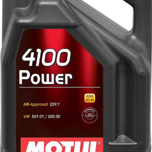 Motul 5L Engine Oil 4100 POWER 15W50 - VW 505 00 501 01 - MB 229.1