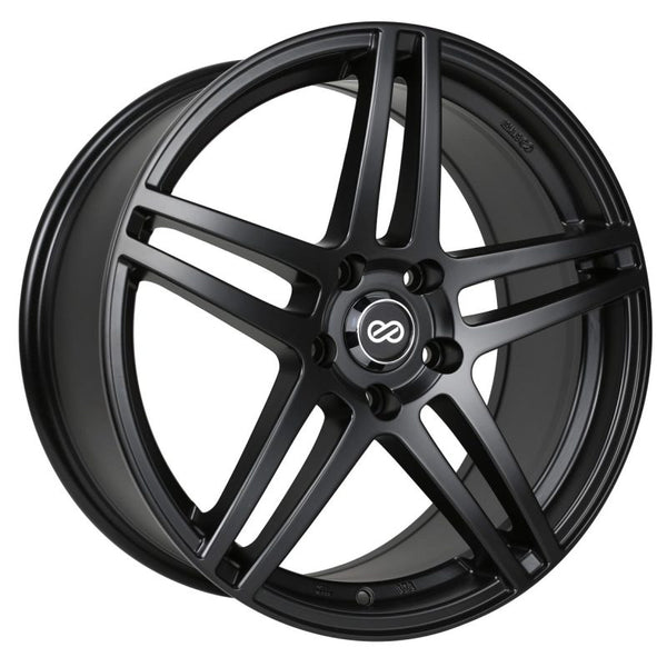 Enkei RSF5 17x7.5 40mm Offset 5x100 Bolt Pattern 72.6mm Bore Dia Black Wheel