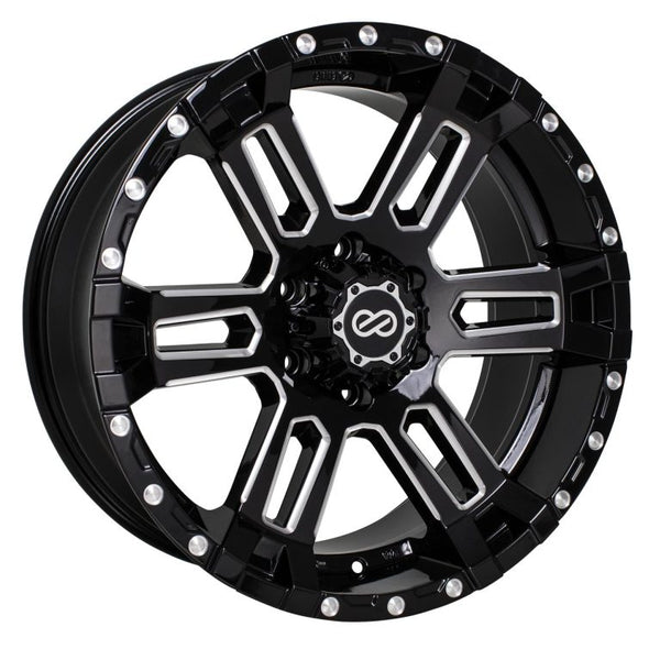 Enkei Commander 18x8.5 25mm Offset 6x135 Bolt Pattern 110 Bore Black Machined Wheel