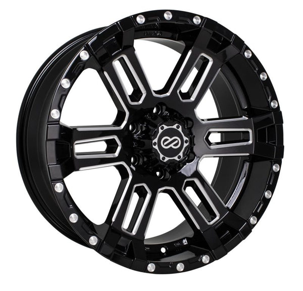 Enkei Commander 18x8.5 30mm Offset 6x139.7 Bolt Pattern 78 Bore Black Machined Wheel