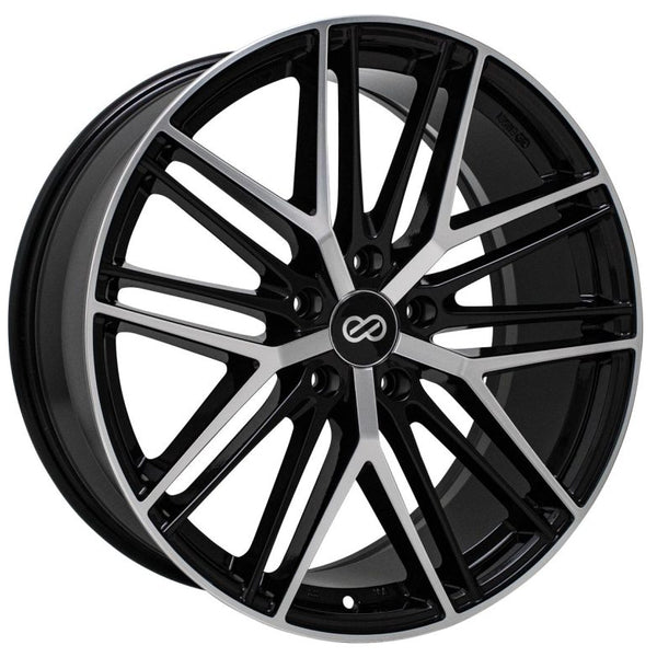 Enkei Phantom 18x8 5x120 40mm 72.6mm Bore Black Machined Wheel