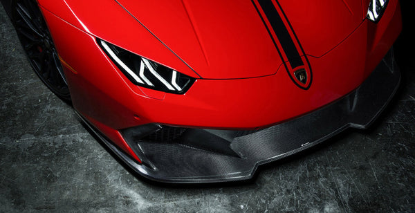 Vorsteiner Lamborghini Huracan Novara Edizione Aero Front Bumper Spoiler Carbon Fiber PP 2x2 Glossy