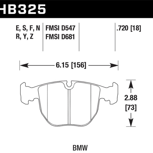 Hawk 01-03 BMW 530I 3.0L / 97-03 BMW 540I 4.4L / 96-01 740I 4.4L / 00-03 M5 5.0L / 01-06 M5 3.0L/4.4