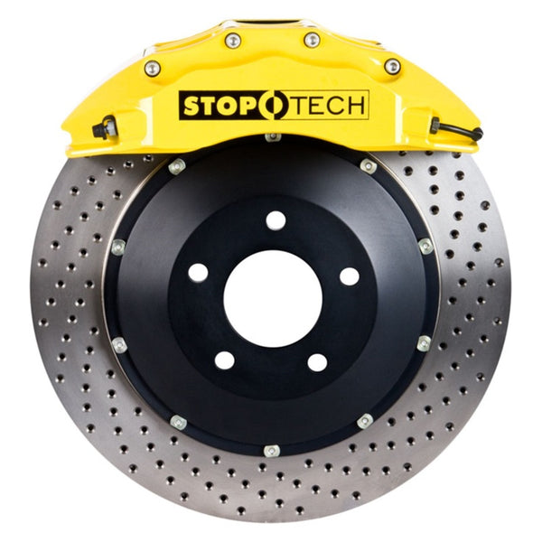 StopTech 12-13 VW Golf ST-60 Yellow Calipers 355x32mm Drilled Rotors Front Big Brake Kit