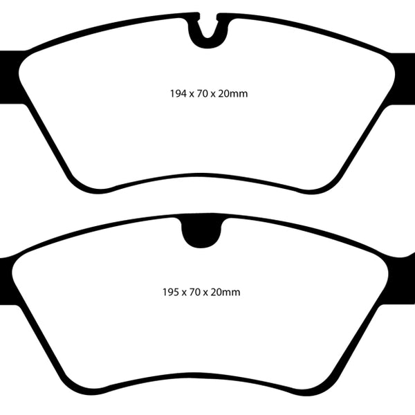 EBC 06 Mercedes-Benz E500 5.0 4-Matic Yellowstuff Front Brake Pads