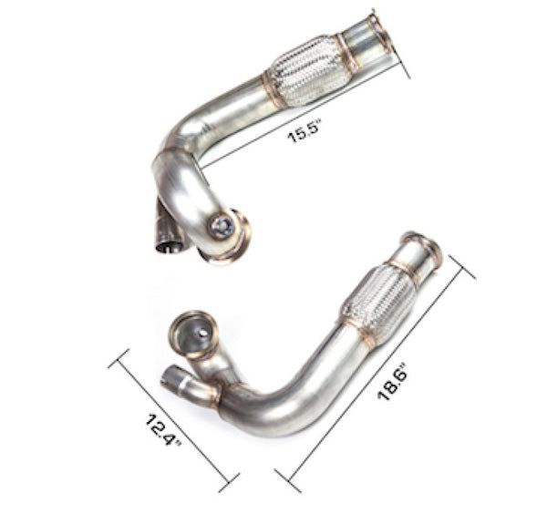 ATP 3in Stainless Steel Downpipe V-Banded w/ Flex Section and Recirc Port