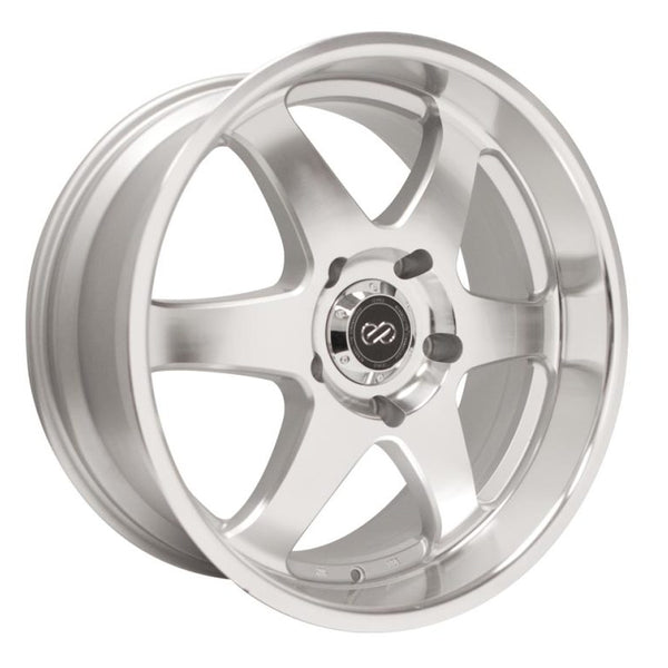 Enkei ST6 17 x 8 35mm Offset 6x139.7 Bolt Pattern 78mm Bore Dia Silver Machined Wheel