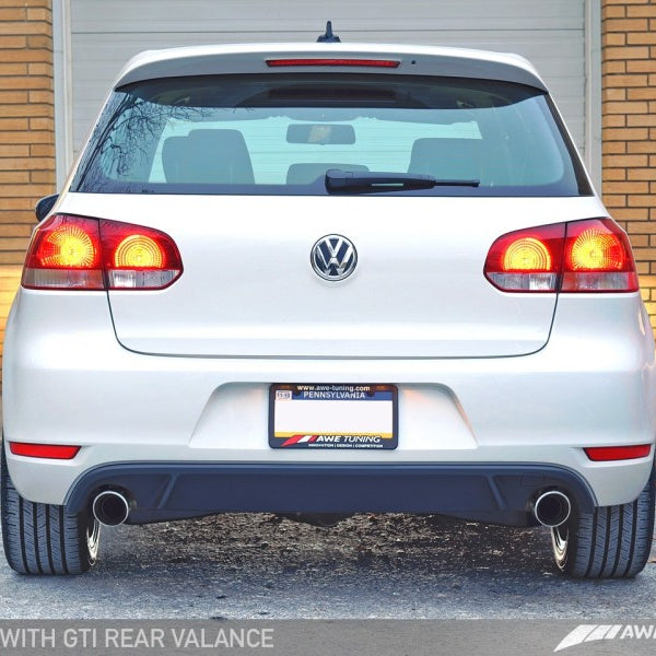 AWE Tuning Golf TDI (GTI Style) Performance Exhaust - Diamond Black Slash Cut Tips