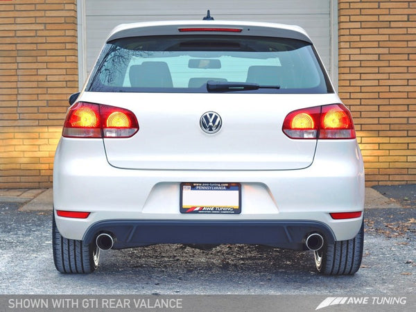 AWE Tuning Golf TDI (GTI Style) Performance Exhaust - Polished Silver Slash Cut Tips