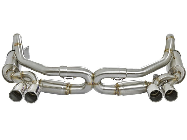 aFe Power Elite SS-304 Polished Tip Dual Cat Back Exhaust 13-14 Porsche 911 C2S (991) H6-3.8L