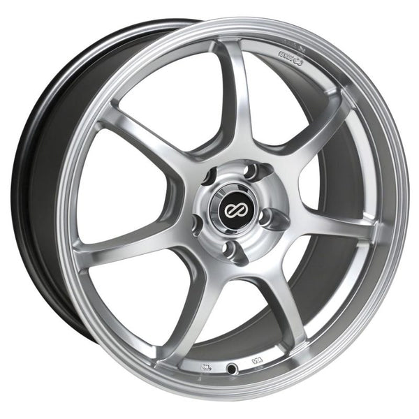 Enkei GT7 17x7.5 40mm Offset 5x114.3 Bolt Pattern 72.6 Bore Dia Hyper Silver Wheel