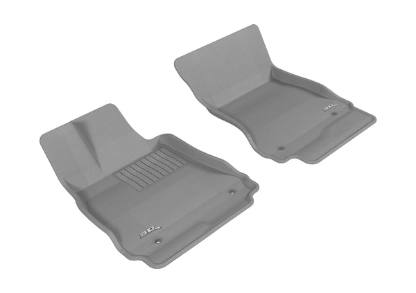 3D MAXpider 2007-2013 Mercedes-Benz S-Class W221 Kagu 1st Row Floormat - Gray