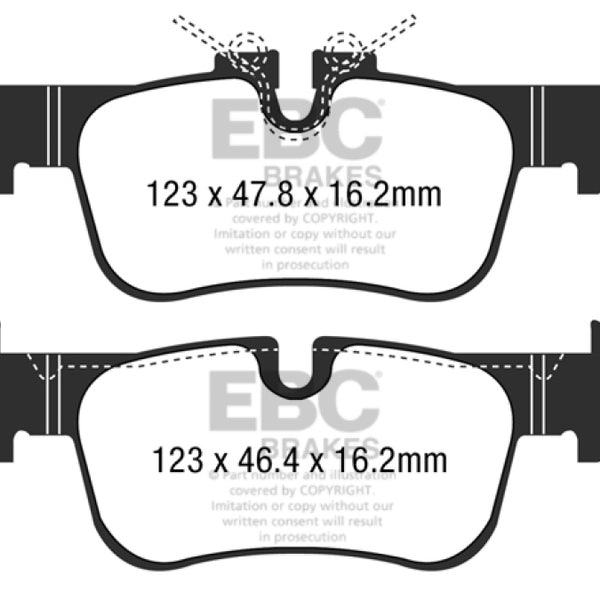 EBC 2016+ Mini Cooper Clubman (F54) 1.5L Turbo Redstuff Rear Brake Pads