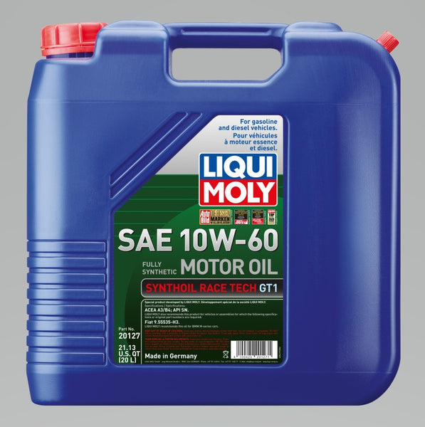 LIQUI MOLY 20L Synthoil Race Tech GT1 Motor Oil 10W-60