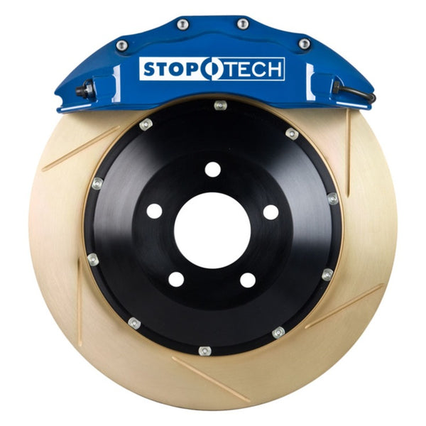 StopTech 12-13 VW Golf ST-60 Blue Calipers 355x32mm Zinc Slotted Rotors Front Big Brake Kit