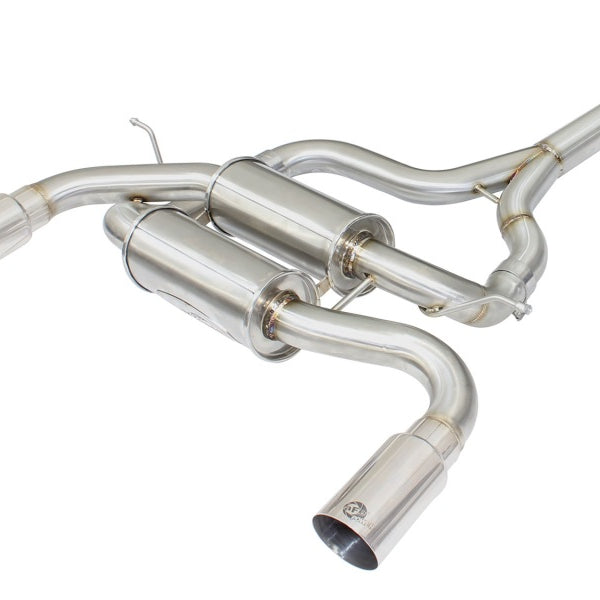 aFe MACHForce XP SS-304 Polish Tip 2.5in Dia Axle Back Exhaust 12-15 BMW 335i (F30) 3.0L (t)