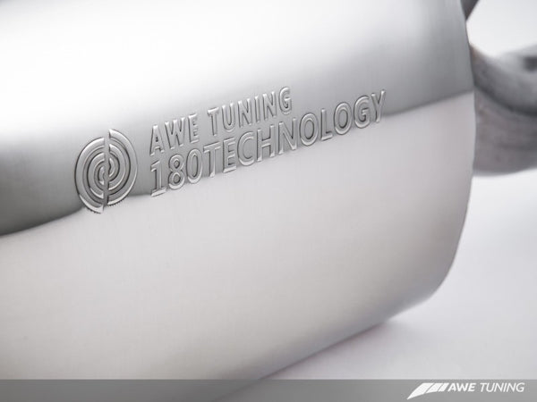 AWE Tuning Audi B8 A5 3.2L Touring Edition Exhaust System - Quad 90mm Slash Silver Tips