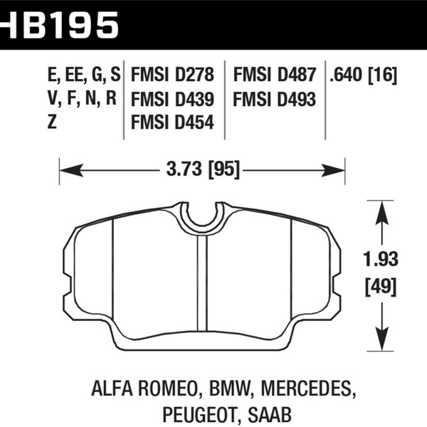 Hawk 87-91 BMW 325i DTC-70 Front Race Brake Pads