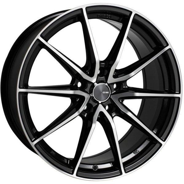 Enkei DRACO 17x7.5 5x114.3 38mm Offset 72.6mm Bore Black Machined Wheel