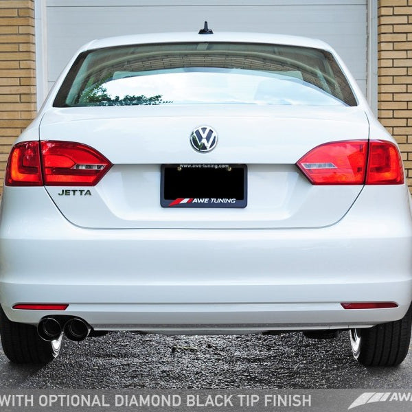 AWE Tuning MK6 Jetta TDI Touring Edition Exhaust - Diamond Black Tips