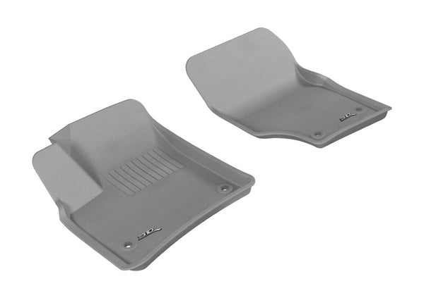 3D MAXpider 2003-2010 Porsche/Volkswagen Cayenne/Touareg Kagu 1st Row Floormat - Gray