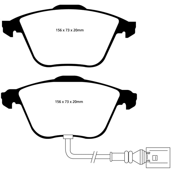 EBC 08-11 Volkswagen CC 3.6 Greenstuff Front Brake Pads