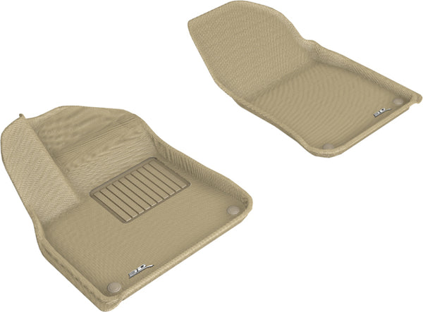 3D MAXpider 2019-2019 Porsche Cayenne Kagu 1st Row Floormat - Tan