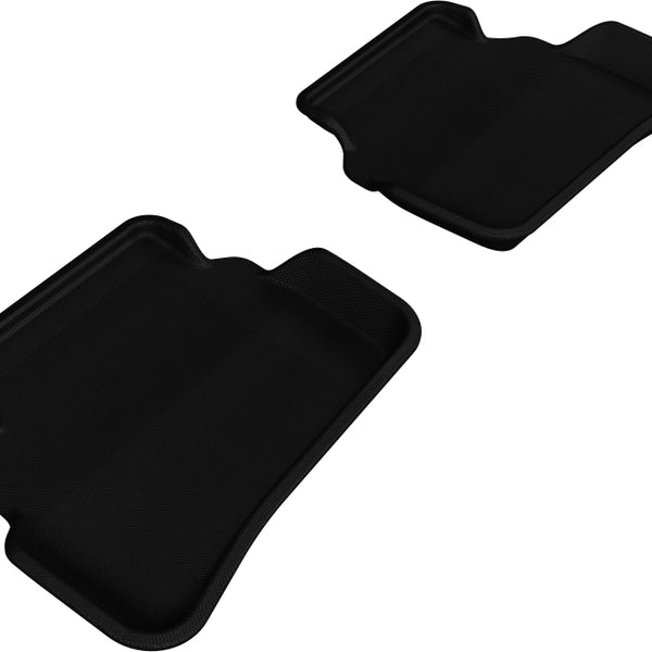 3D MAXpider 2008-2014 Mercedes-Benz C-Class Sedan W204 Kagu 2nd Row Floormats - Black