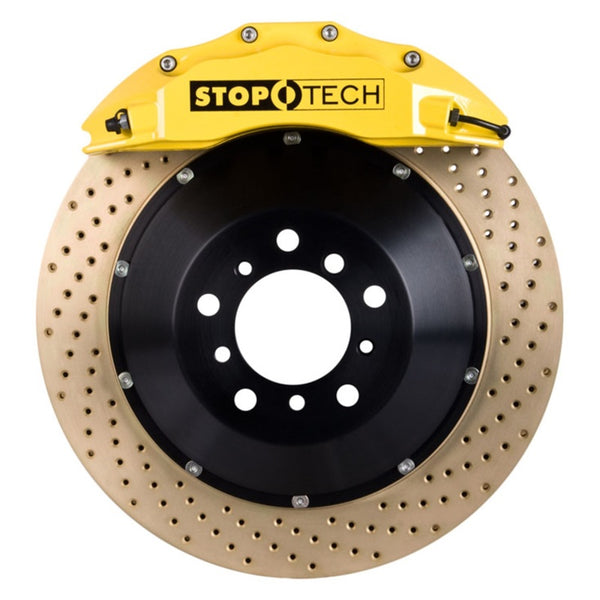 StopTech 12-13 VW Golf ST-60 Yellow Calipers 355x32mm Zinc Drilled Rotors Front Big Brake Kit