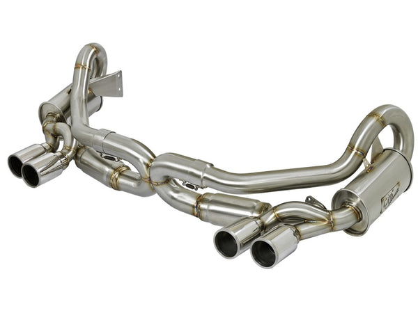 aFe Power Elite SS-304 Polished Tip Dual Cat Back Exhaust 13-14 Porsche 911 C2S (991) H6-3.8L