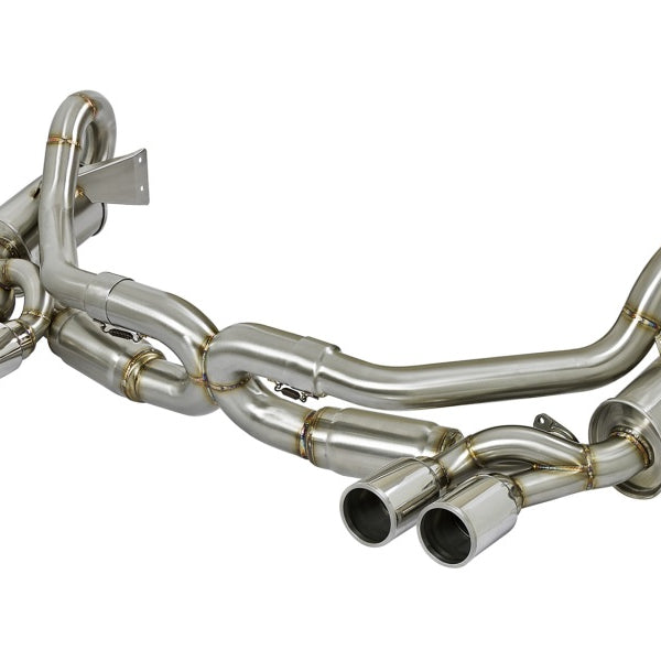 aFe Power Elite SS-304 Polished Tip Dual Cat Back Exhaust 13-14 Porsche 911 C2S (991) H6-3.8L