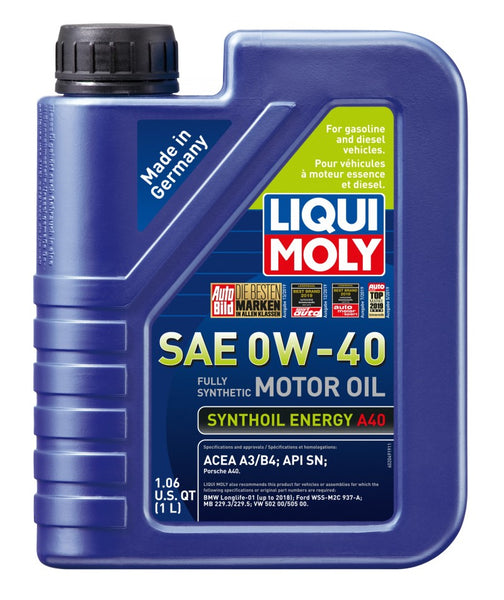 LIQUI MOLY 1L Synthoil Energy A40 Motor Oil SAE 0W-40