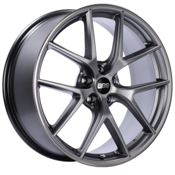 BBS CI-R 19x8 5x120 ET45 Platinum Silver Polished Rim Protector Wheel -82mm PFS/Clip Required