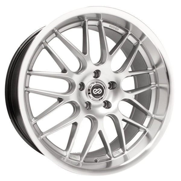 Enkei Lusso 18x7.5 42mm Offset 5x100 Bolt Pattern 72.6 Bore Hyper Silver w/ Machined Lip Wheel