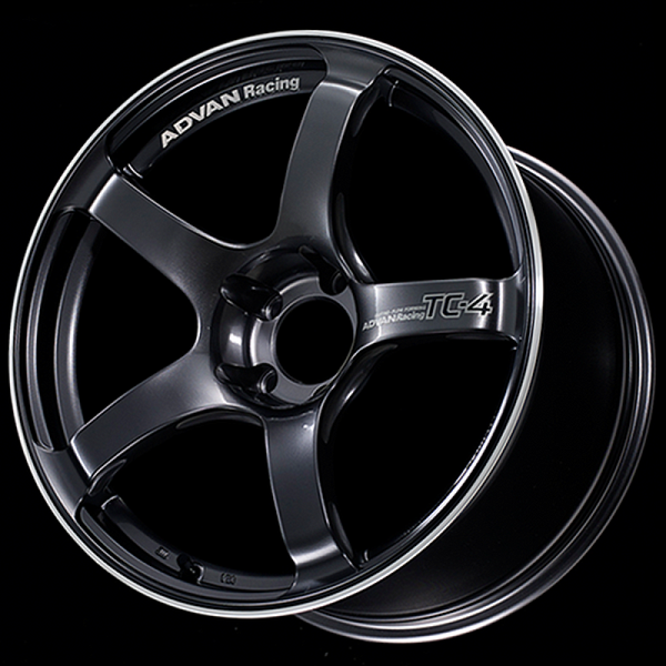 Advan TC4 18x9.5 +45 5-120 Racing Black Gun Metallic and Ring Wheel