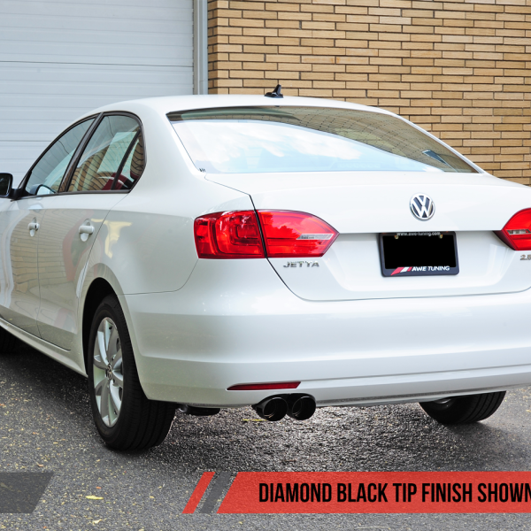 AWE Tuning Mk6 Jetta 2.5L Touring Edition Exhaust - Diamond Black Tips