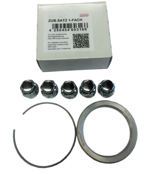 BBS PFS KIT - ION / Cobalt - Includes 70mm OD - 56.5mm ID Ring / 70mm Clip / Lug Nuts